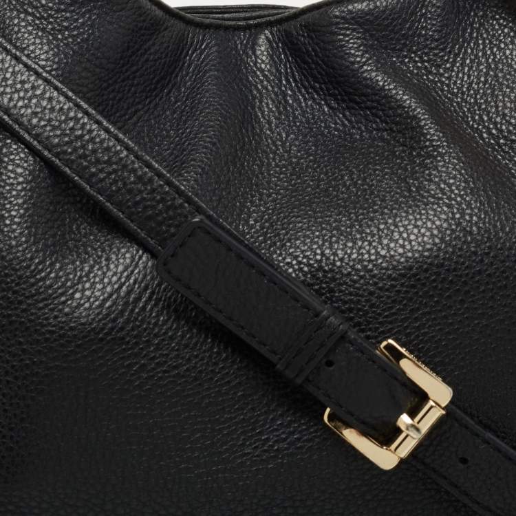 Pre Owned MICHAEL Michael Kors Black Grained Leather Chain Tote