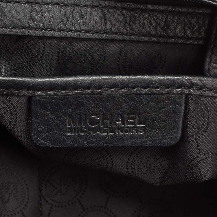 Pre Owned MICHAEL Michael Kors Black Grained Leather Chain Tote