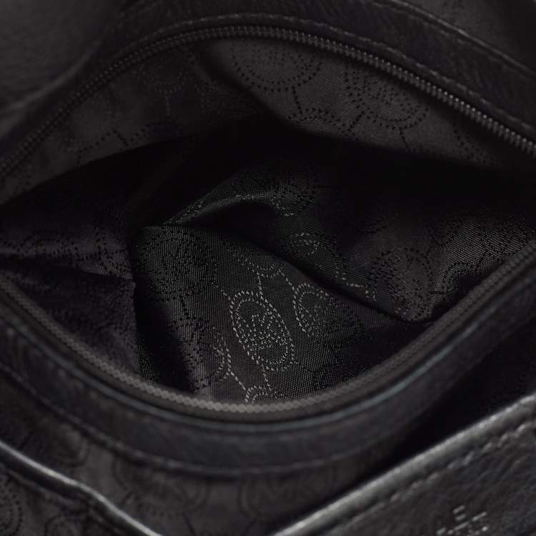 Pre Owned MICHAEL Michael Kors Black Grained Leather Chain Tote