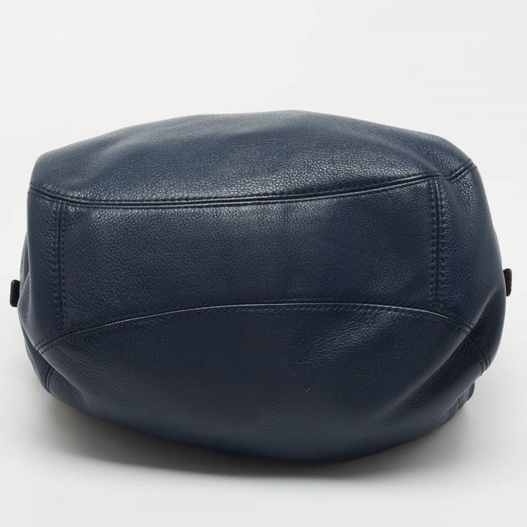 Pre Owned MICHAEL Michael Kors Blue Leather Fulton Shoulder Bag