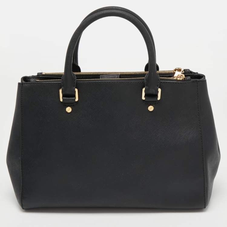 مملوكة مسبقًا MICHAEL Michael Kors Black Saffiano Leather Medium Kellen Tote