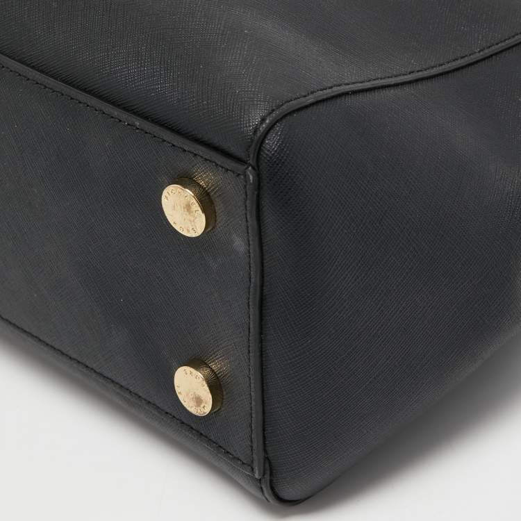 مملوكة مسبقًا MICHAEL Michael Kors Black Saffiano Leather Medium Kellen Tote