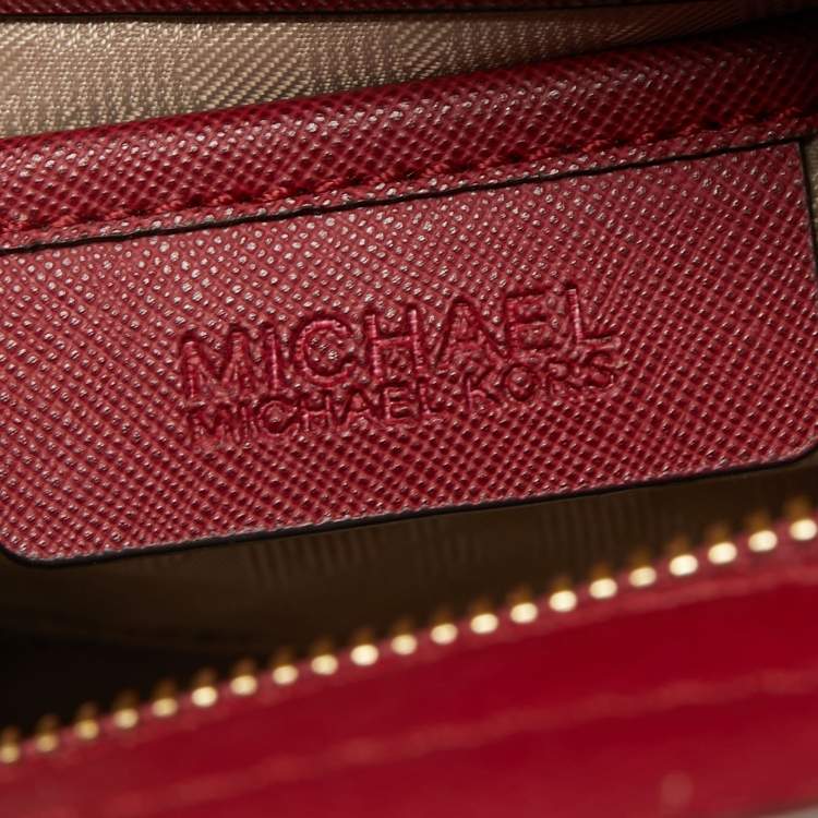 Pre Owned MICHAEL Michael Kors Burgundy LeatherKellen Satchel
