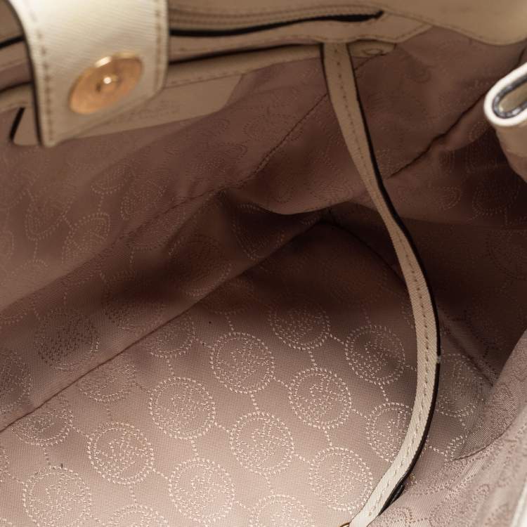 مملوكة مسبقًا MICHAEL Michael Kors Cream Saffiano Leather Medium Sutton Tote