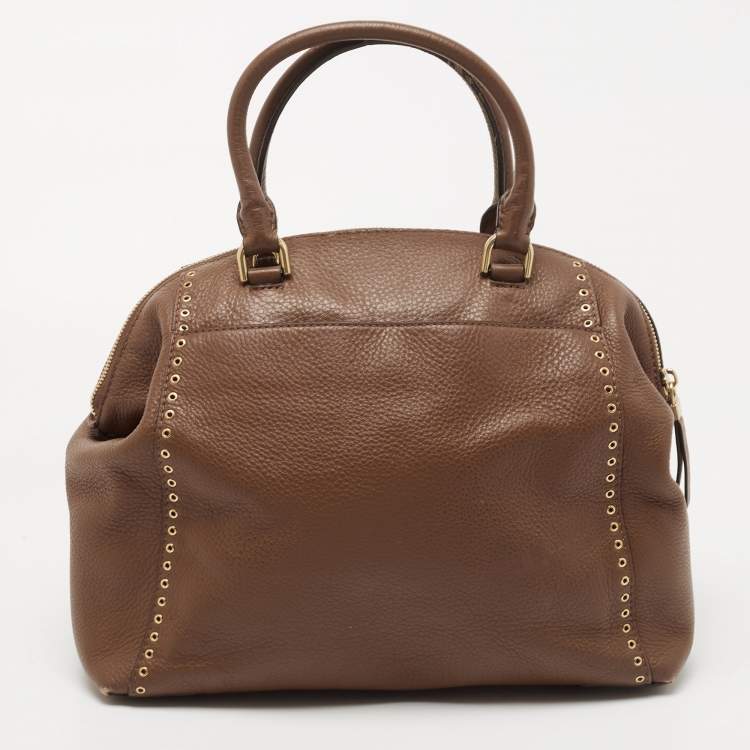 Pre Owned MICHAEL Michael Kors Brown Leather Riley Satchel