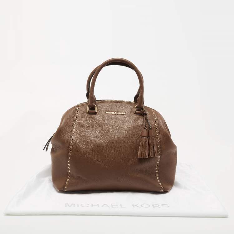 Pre Owned MICHAEL Michael Kors Brown Leather Riley Satchel