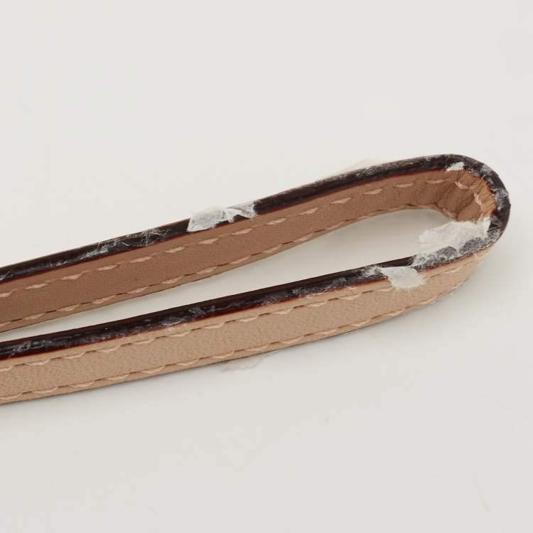 Pre Owned MICHAEL Michael Kors White/Beige Signature Coated Canvas Zip Around Wristlet Wallet