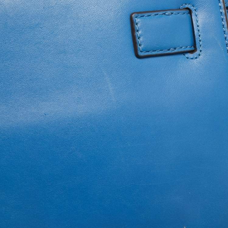 Pre Owned MICHAEL Michael Kors Blue Leather Hamilton Crossbody Bag