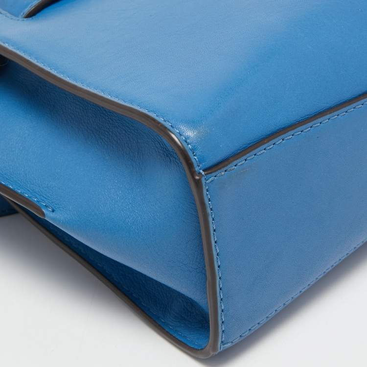 Pre Owned MICHAEL Michael Kors Blue Leather Hamilton Crossbody Bag