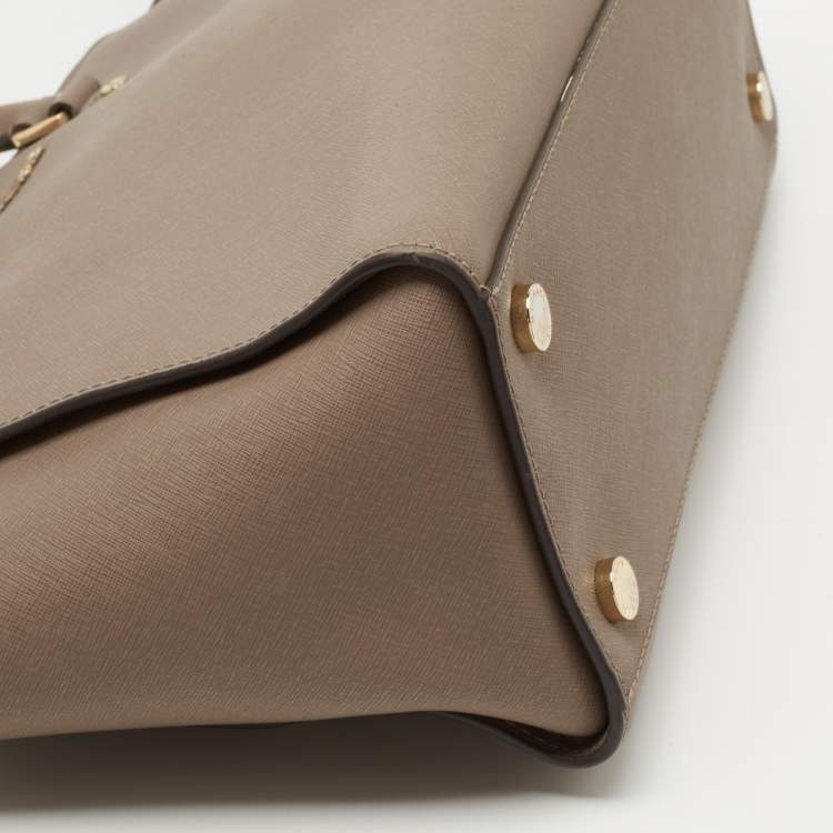 مملوكة مسبقًا MICHAEL Michael Kors Brown Saffiano Leather Selma Tote