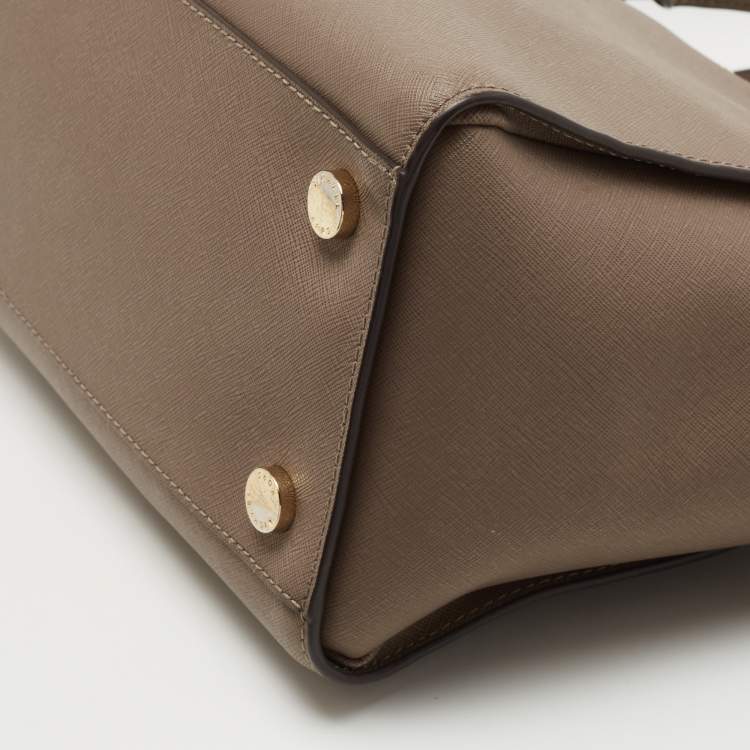 مملوكة مسبقًا MICHAEL Michael Kors Brown Saffiano Leather Selma Tote