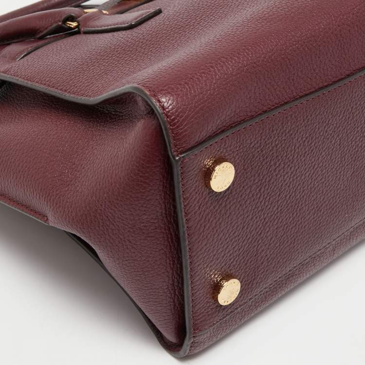 Pre Owned MICHAEL Michael Kors Burgundy Leather Hamilton Traveler Tote