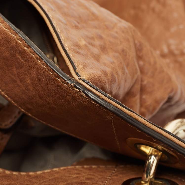 Pre Owned MICHAEL Michael Kors Brown Leather Studded Uptown Astor Hobo