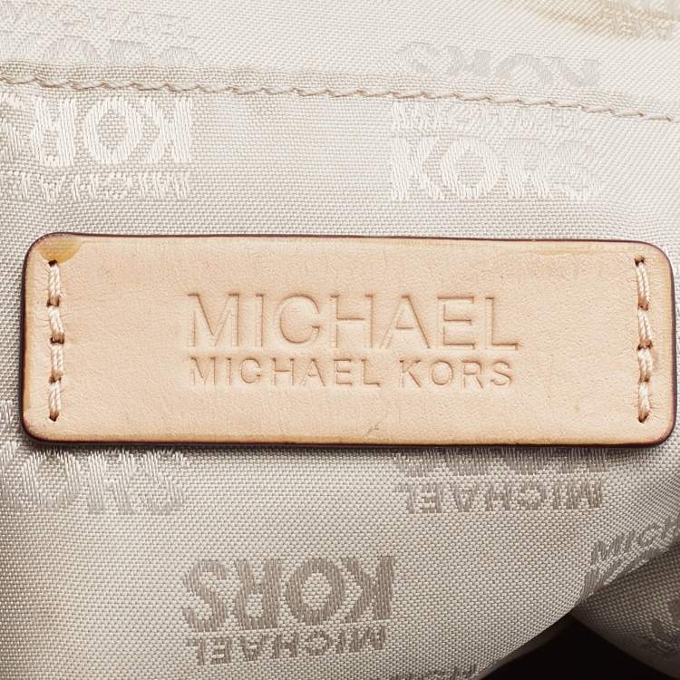 Pre Owned MICHAEL Michael Kors Brown Signature Coated Canvas Shoulder Bag