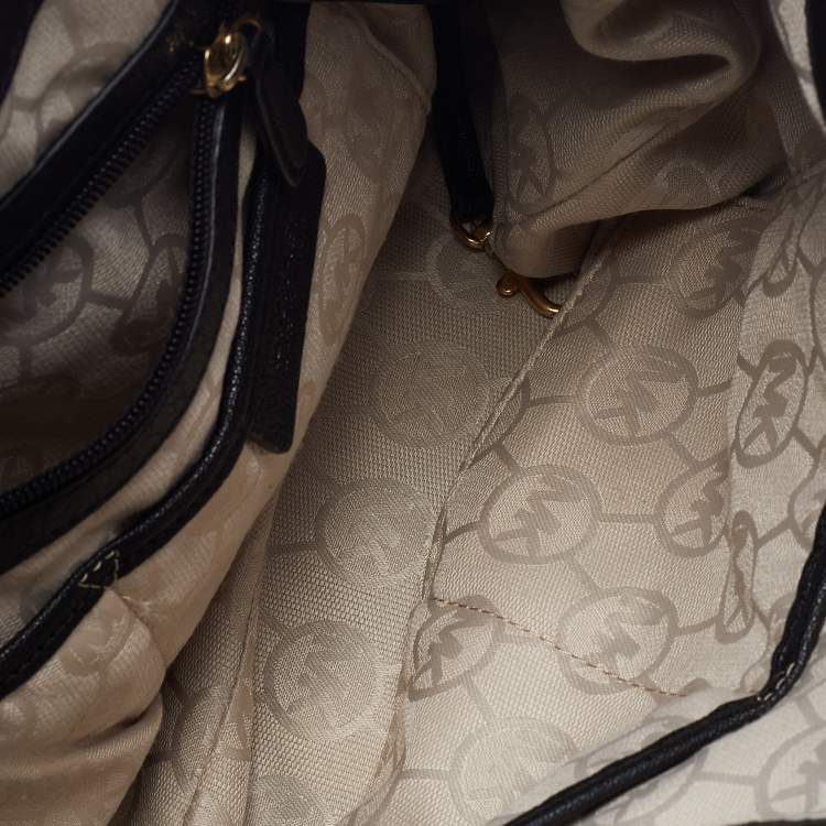 Pre Owned MICHAEL Michael Kors Black Leather Hamilton Tote