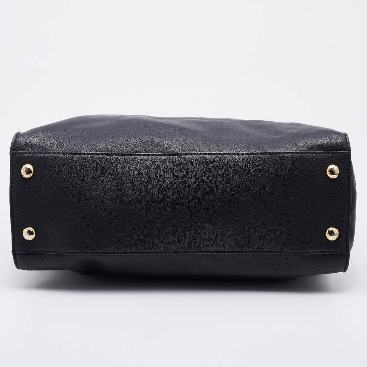 Pre Owned MICHAEL Michael Kors Black Leather Hamilton Tote