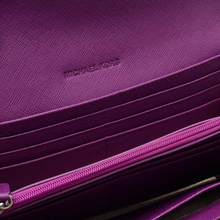 Pre Owned MICHAEL Michael Kors Fuchsia Pink Saffiano Leather Selma Satchel