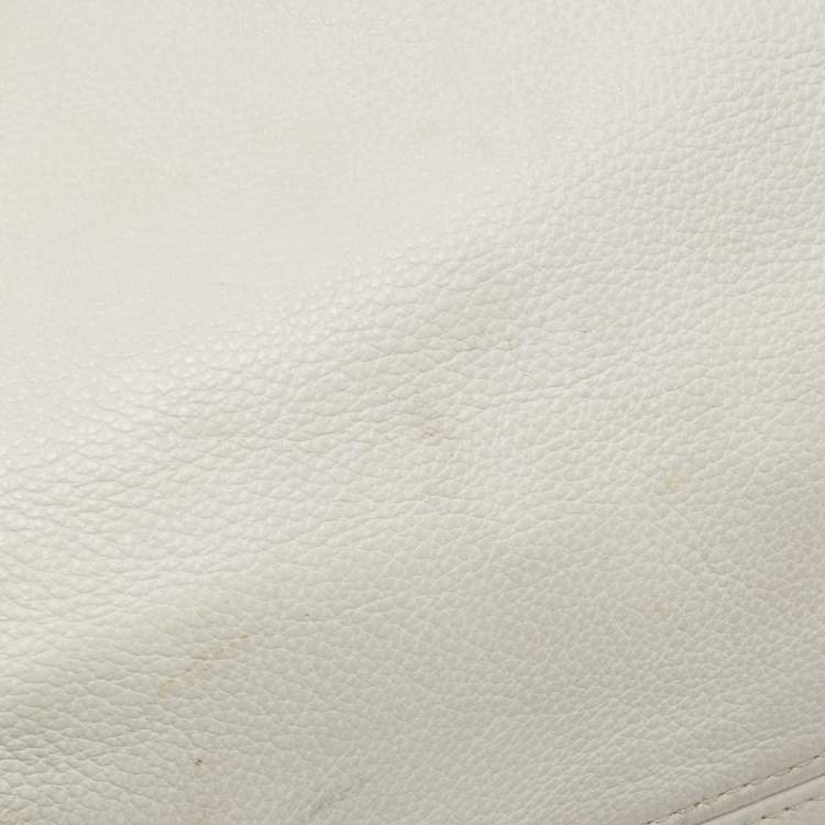 Pre Owned MICHAEL Michael Kors Off White Leather Large Camden Drawstring Shoulder Bag
