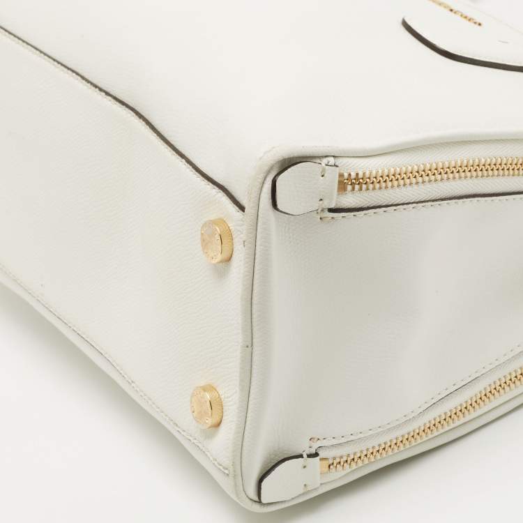 Pre Owned MICHAEL Michael Kors Off White Leather Reese Satchel