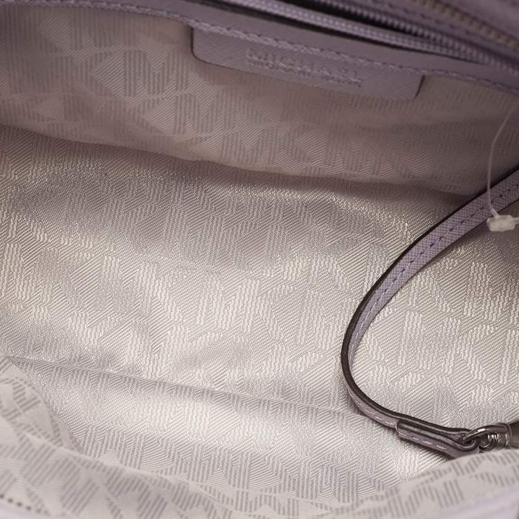 Pre Owned MICHAEL Michael Kors Lilac Leather Small Selma Crossbody Bag