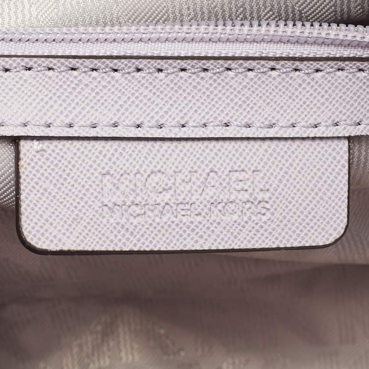 Pre Owned MICHAEL Michael Kors Lilac Leather Small Selma Crossbody Bag