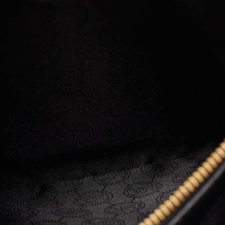 Pre Owned MICHAEL Michael Kors Black Leather Double Zip Tote