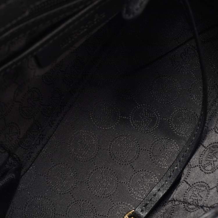Pre Owned MICHAEL Michael Kors Black Leather Double Zip Tote