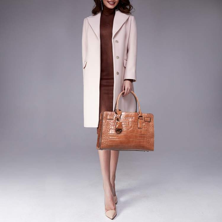 Women's Gold Genuine Crocodile Leather Trench Coat Real -  Finland