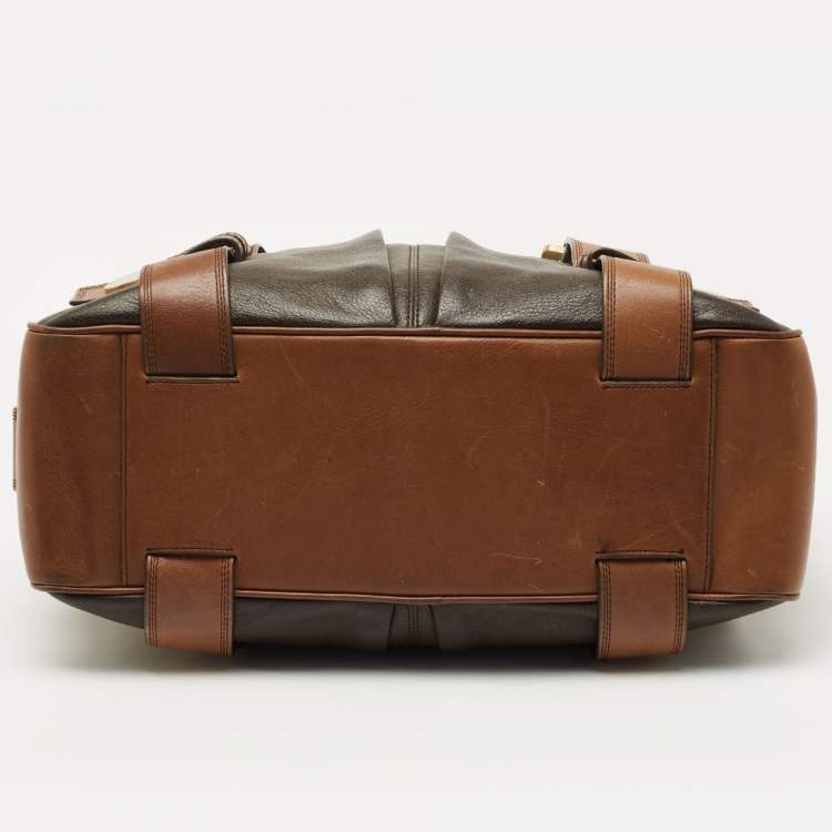 Pre Owned MICHAEL Michael Kors Dark Brown Leather Satchel