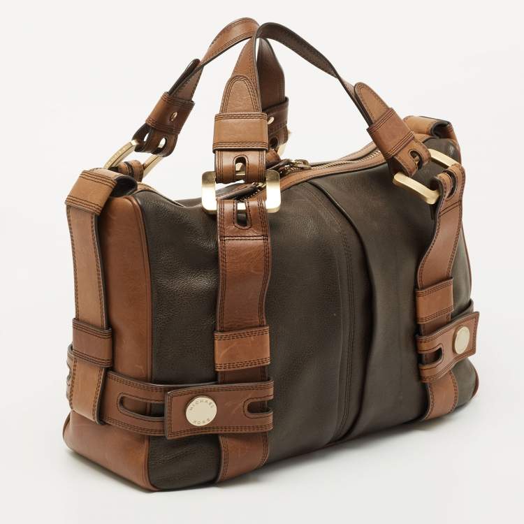 Pre Owned MICHAEL Michael Kors Dark Brown Leather Satchel