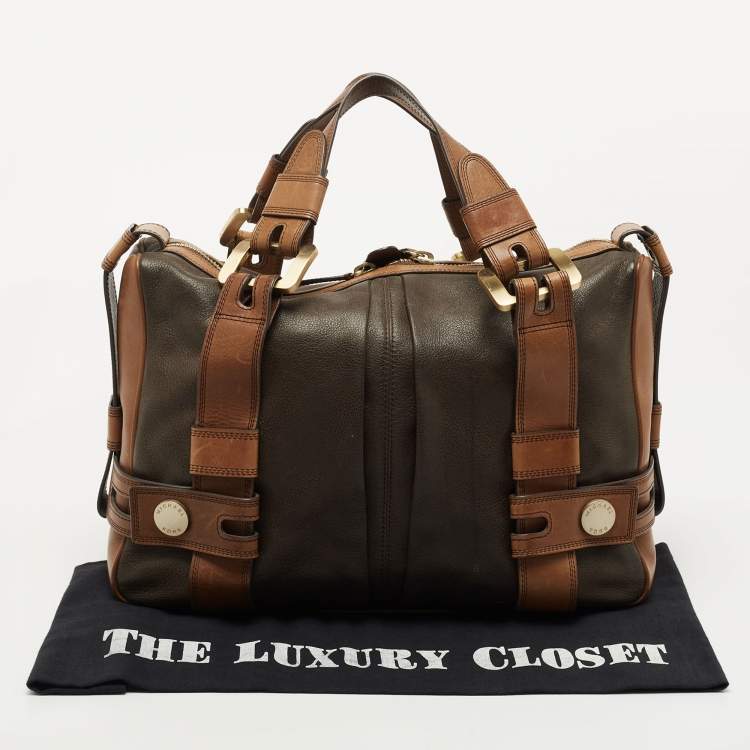 Pre Owned MICHAEL Michael Kors Dark Brown Leather Satchel