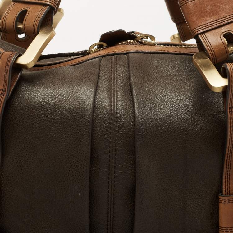 Pre Owned MICHAEL Michael Kors Dark Brown Leather Satchel