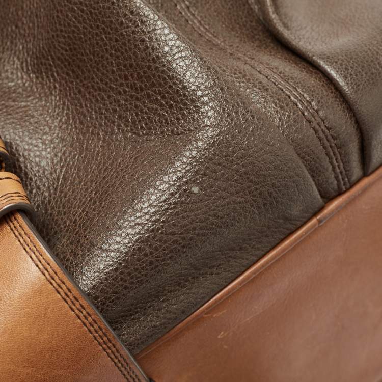 Pre Owned MICHAEL Michael Kors Dark Brown Leather Satchel