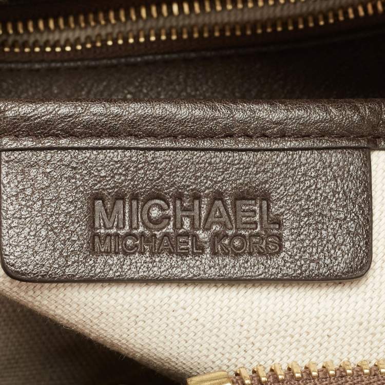 Pre Owned MICHAEL Michael Kors Dark Brown Leather Satchel