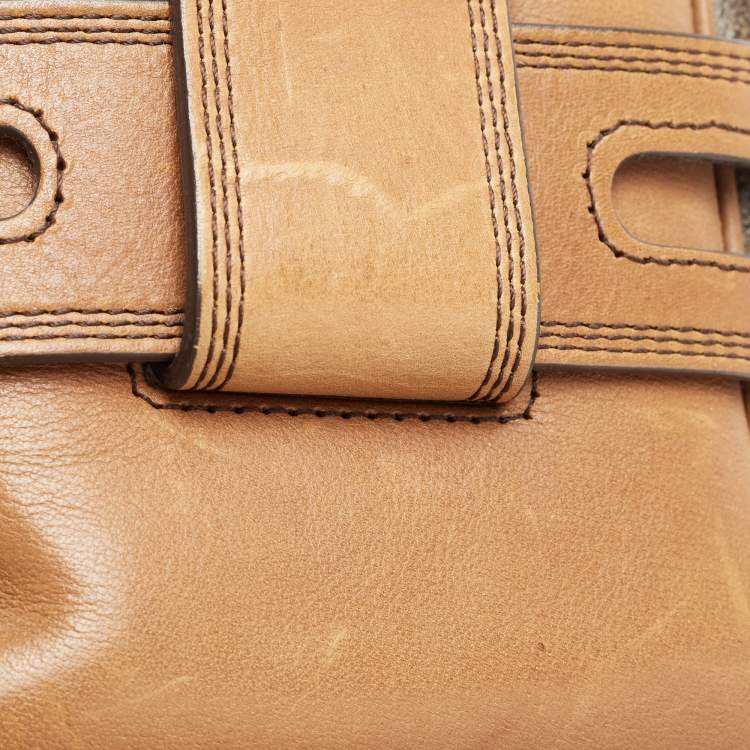 Pre Owned MICHAEL Michael Kors Dark Brown Leather Satchel