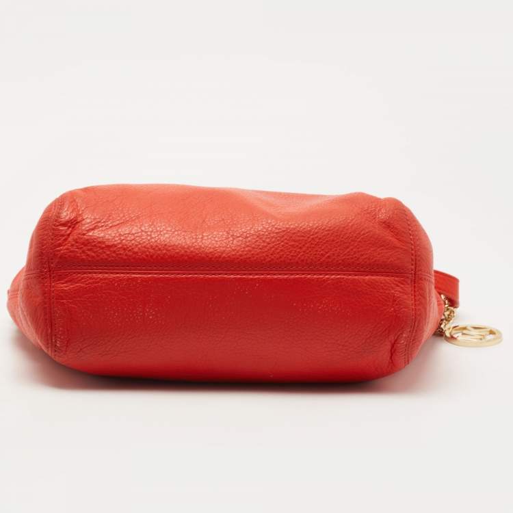 Pre Owned MICHAEL Michael Kors Red Leather Chain Tote