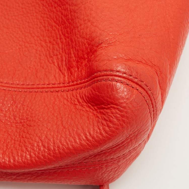 Pre Owned MICHAEL Michael Kors Red Leather Chain Tote