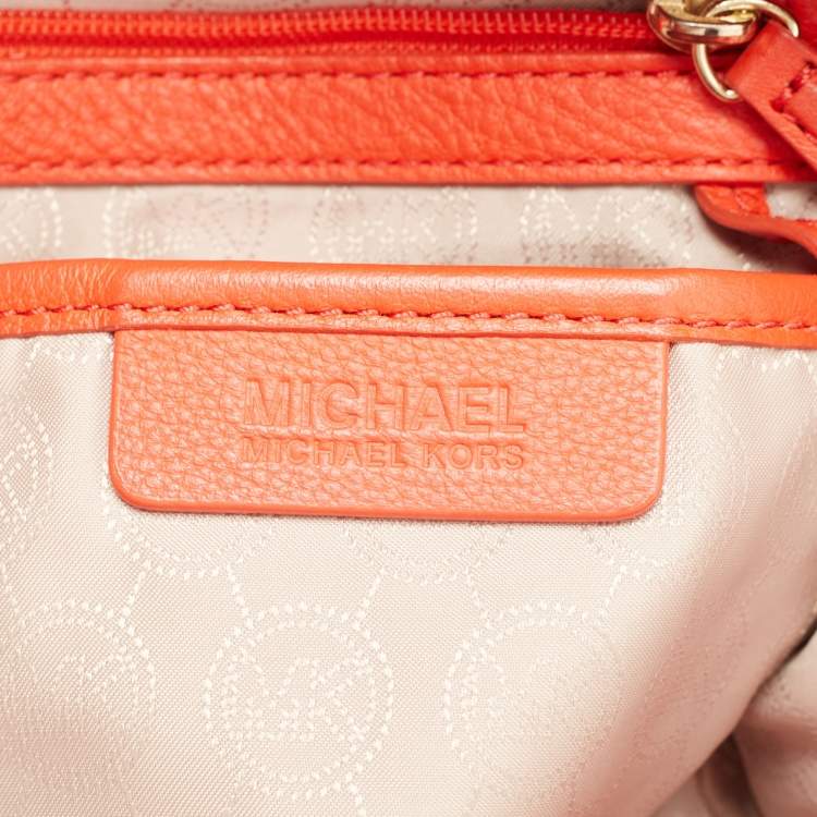 Pre Owned MICHAEL Michael Kors Red Leather Chain Tote