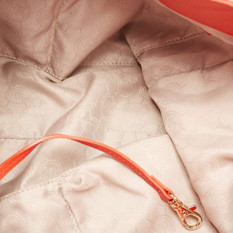 Pre Owned MICHAEL Michael Kors Red Leather Chain Tote
