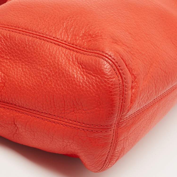 Pre Owned MICHAEL Michael Kors Red Leather Chain Tote