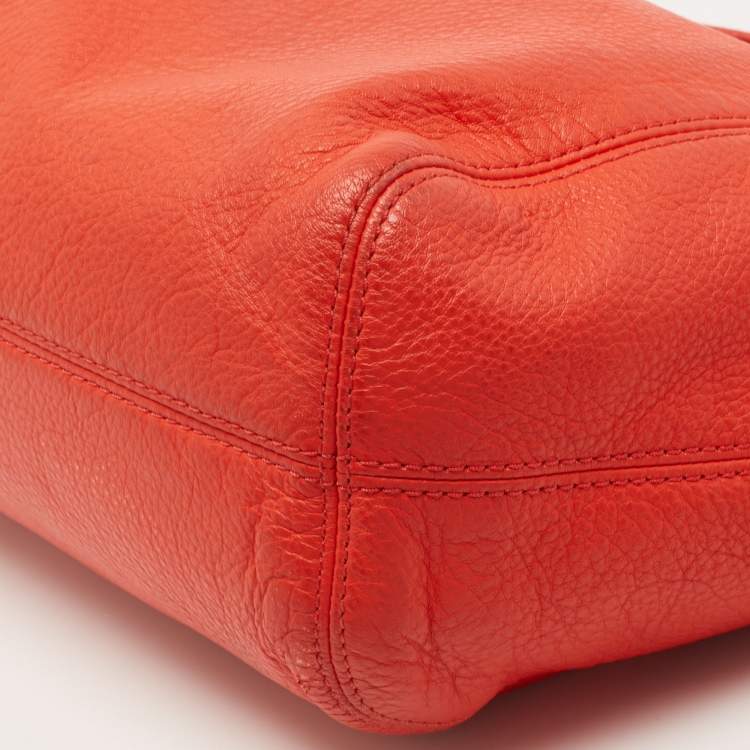 Pre Owned MICHAEL Michael Kors Red Leather Chain Tote