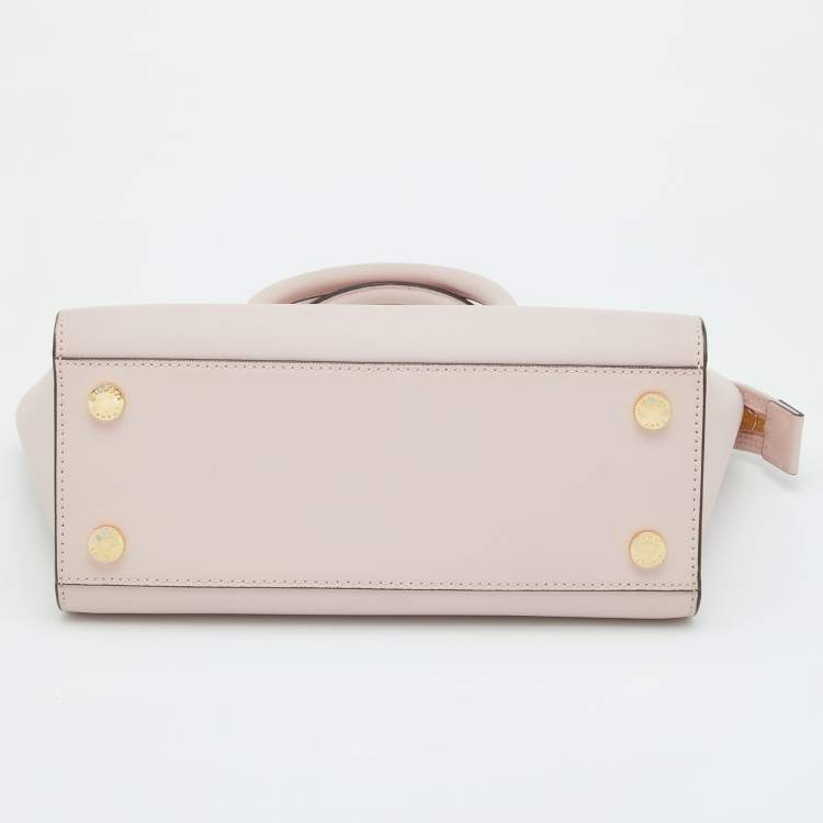 Pre Owned MICHAEL Michael Kors Blossom Pink Leather Medium Selma Satchel