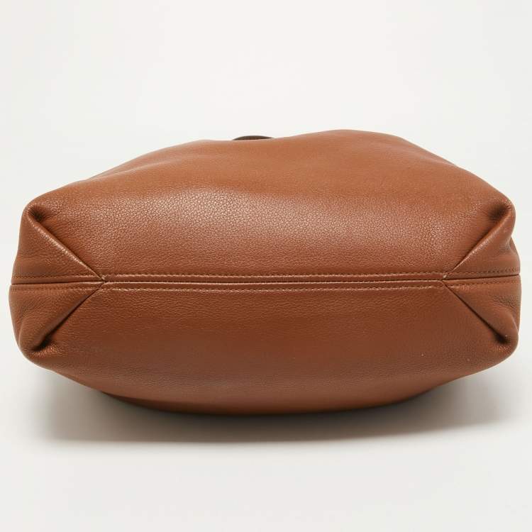 Pre Owned MICHAEL Michael Kors Brown Leather Camden Drawstring Hobo