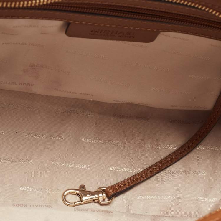 Pre Owned MICHAEL Michael Kors Brown Leather Medium Selma Satchel