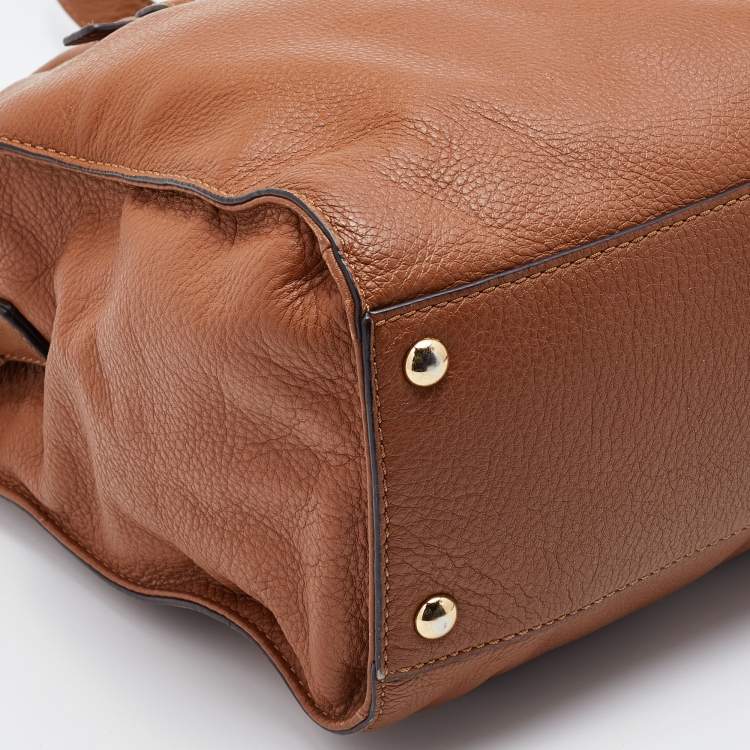 Pre Owned MICHAEL Michael Kors Brown Leather Hamilton Tote