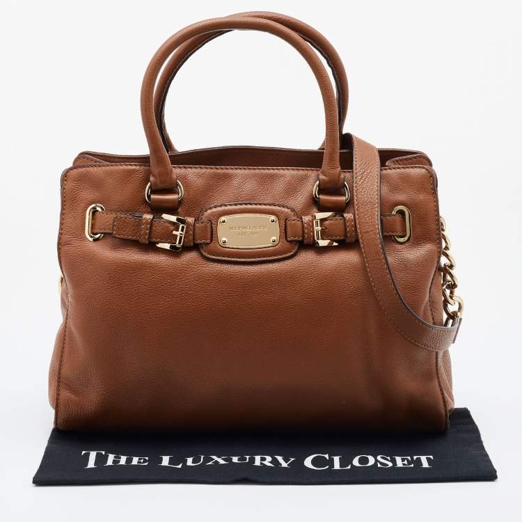Pre Owned MICHAEL Michael Kors Brown Leather Hamilton Tote