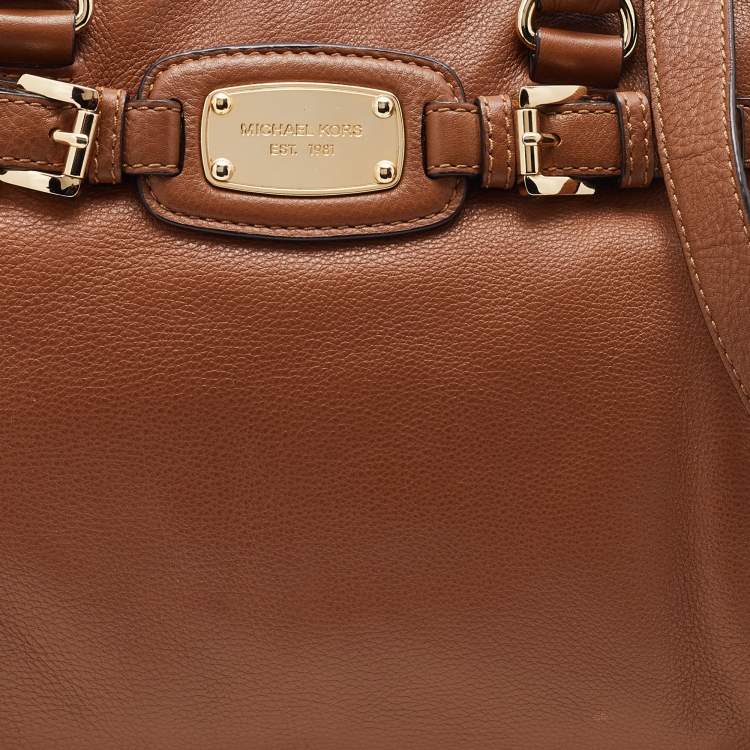 Pre Owned MICHAEL Michael Kors Brown Leather Hamilton Tote
