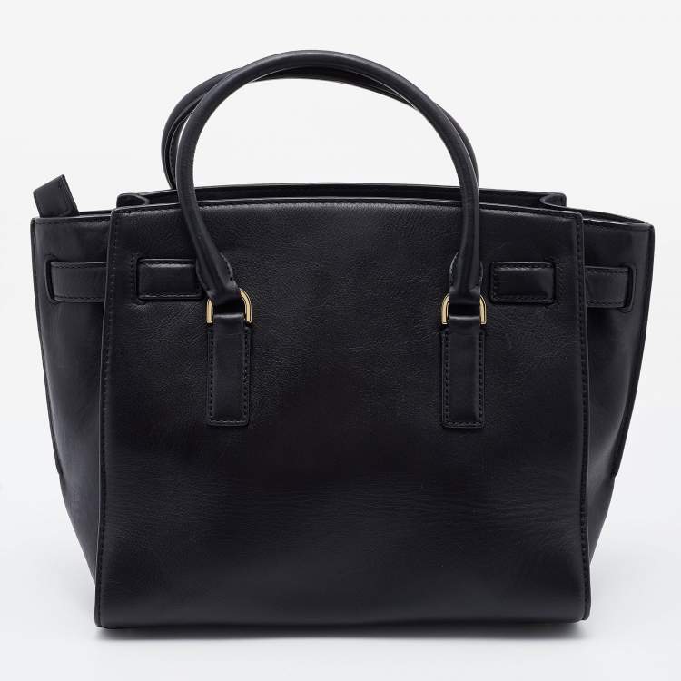 Pre Owned MICHAEL Michael Kors Black/Yellow Camouflage Calfhair and Leather Hamilton Tote