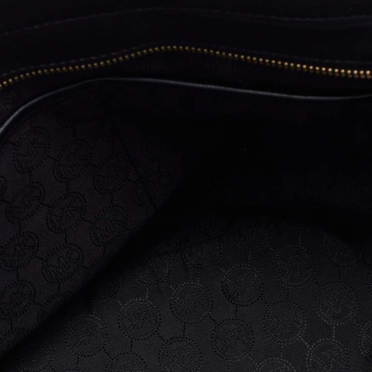Pre Owned MICHAEL Michael Kors Black/Yellow Camouflage Calfhair and Leather Hamilton Tote