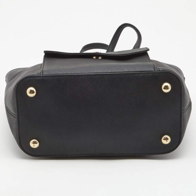 Pre Owned  MICHAEL Michael Kors Black Saffiano Leather Reise Handtassche Tote